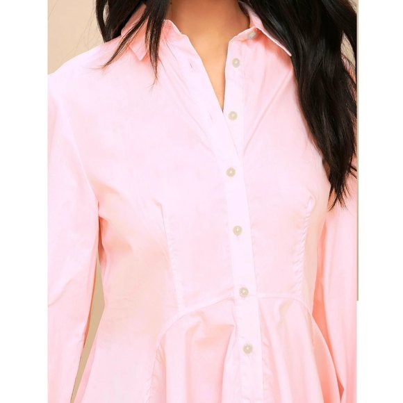Free People All The Time Pink Long Sleeve Tunic Top Size XS - Picture 5 of 8